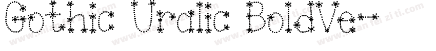 Gothic Uralic BoldVe字体转换